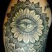tattoos/ - Black & Grey Mandala Eye Skull - 62754
